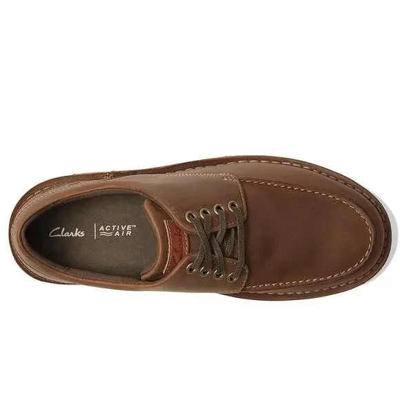 NWT Clarks Men\'s Gravelle Low Tan Leather Oxford Dress Shoe – Size 8 Wide Men main image 4